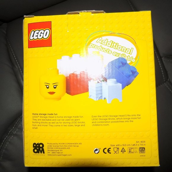 LEGO PUMPKIN Storage Head Stackable Storage Solution Small #4031 - Picture 2 of 3